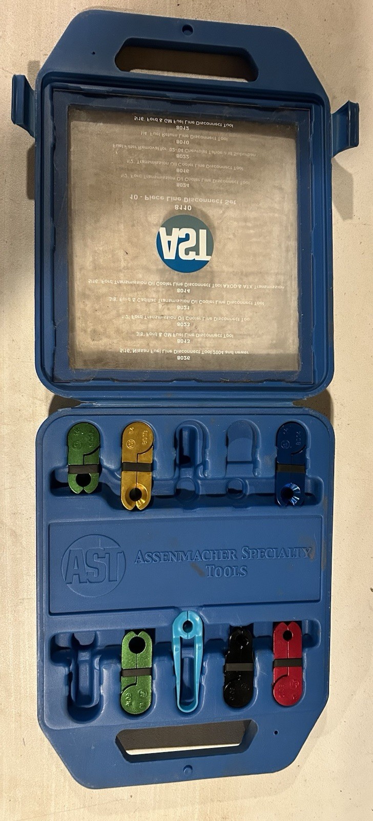 AST 8110 10 Piece Fuel/ Trans Line Disconnect Set ( Missing 3 Disconnect Tools)