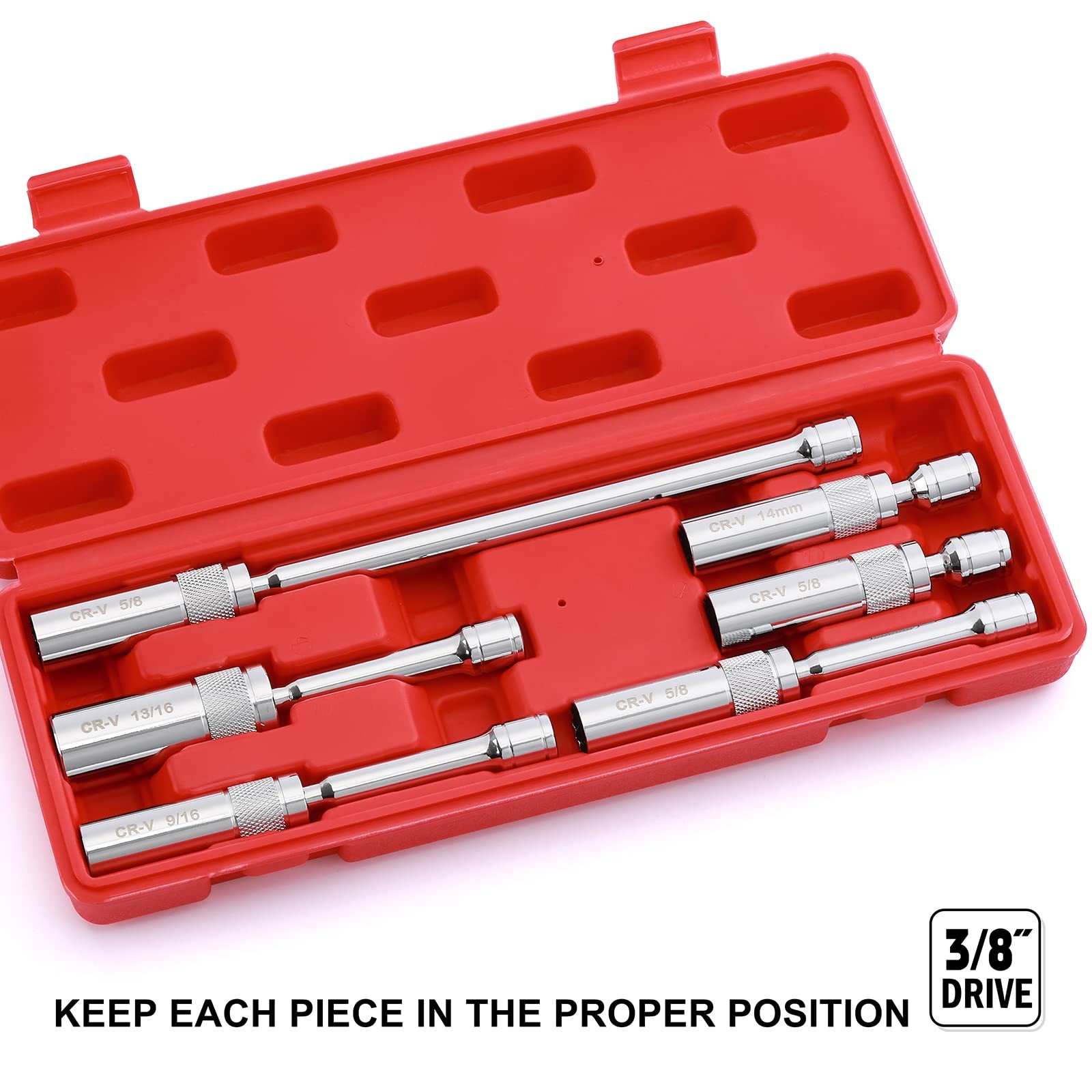 EMENTOL 6PCS 3/8″ Drive Magnetic (9/16-inch, 5/8-inch, 13/16-inch, 14mm)