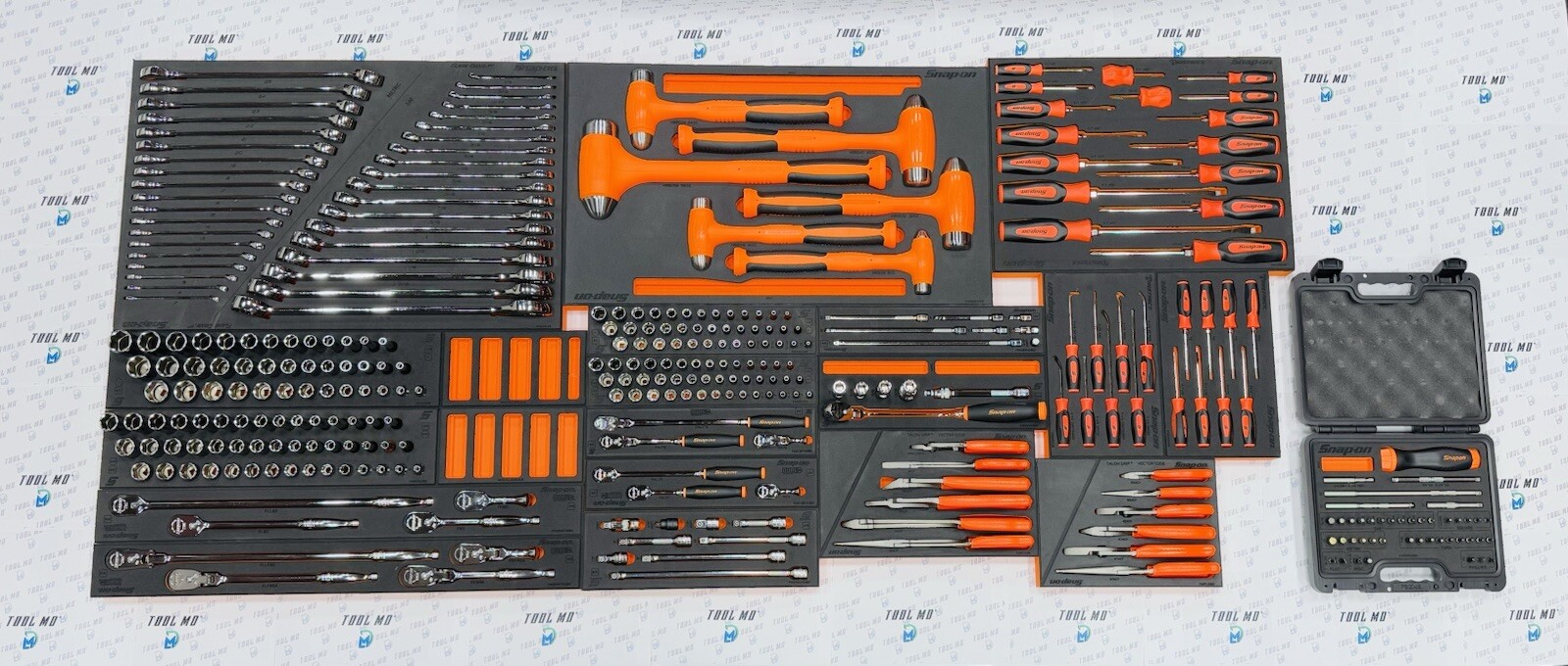Snap-on Tools USA NEW 334pc ORANGE Master General Service Foam Set 2101GSS01FO