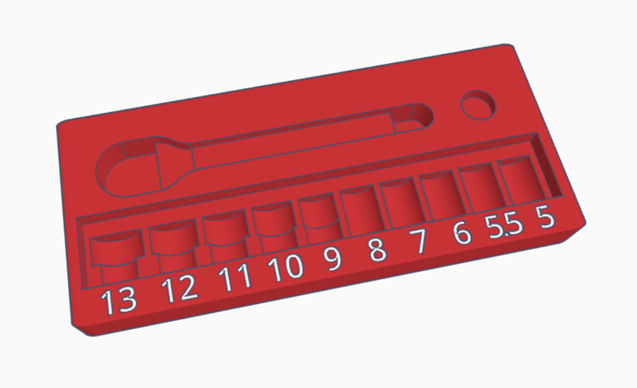 Tray compatible with Snap On Tool 1/4″ Metric Low-Profile Ratchet & Socket Set