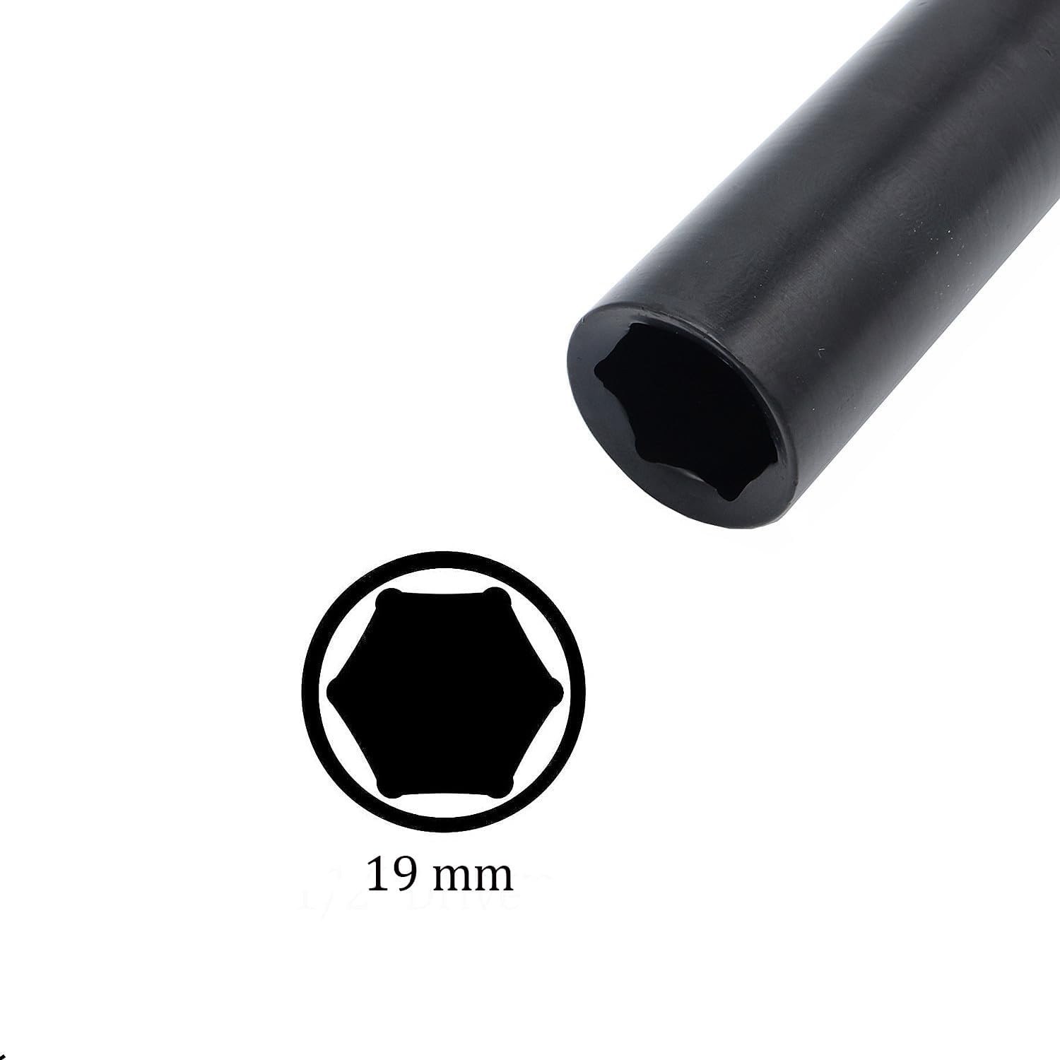 19mm Deep Impact Socket, 1/2″ Drive, 6-Point, 6″ Length