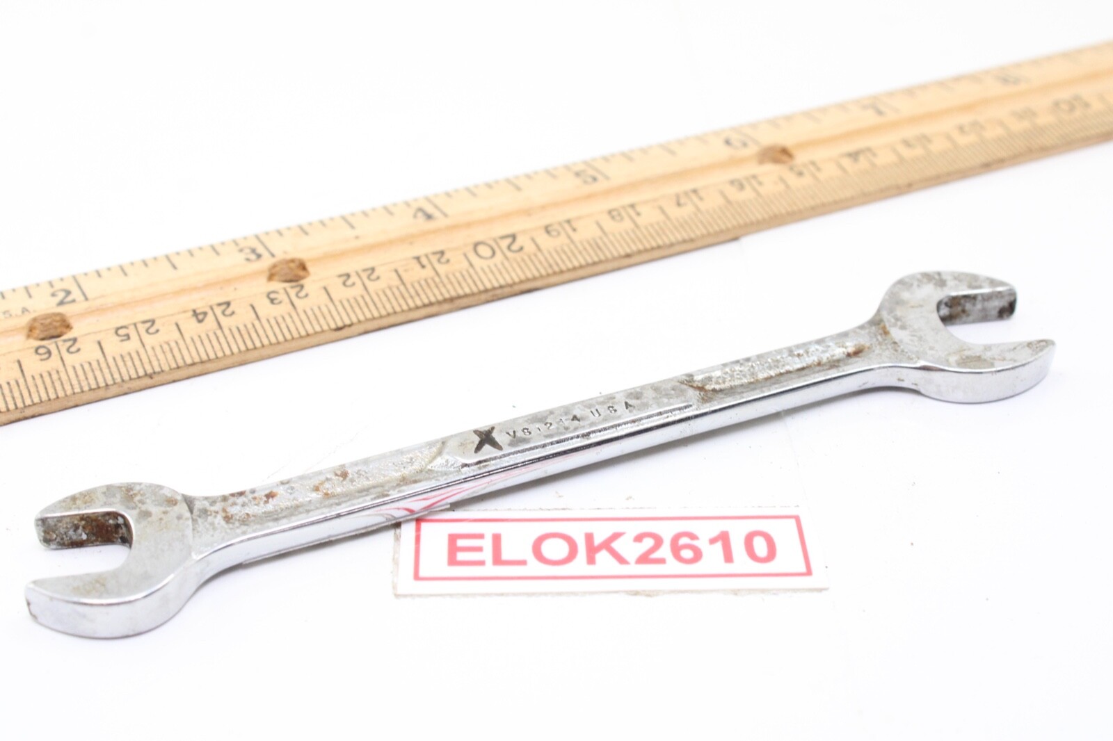 Snap-on VS1214 3/8″ x 7/16″ 6 Point SAE Double Open End Wrench Chrome USA