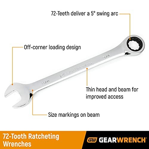 GEARWRENCH 11mm 12 Point Ratcheting Combination Wrench – 9111
