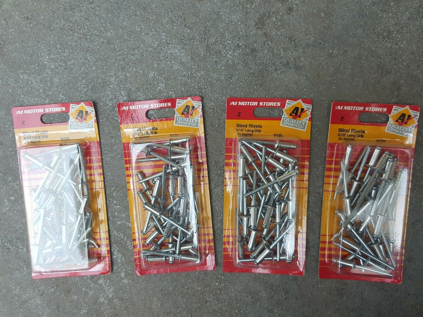 120 X Blind Rivets 3/16″ Long Grip (4 packs×30)