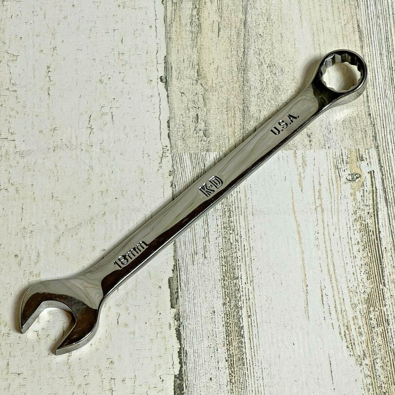 KD TOOLS Metric Combination Wrench 18 mm (12 Point) Made in USA 63518 K-D