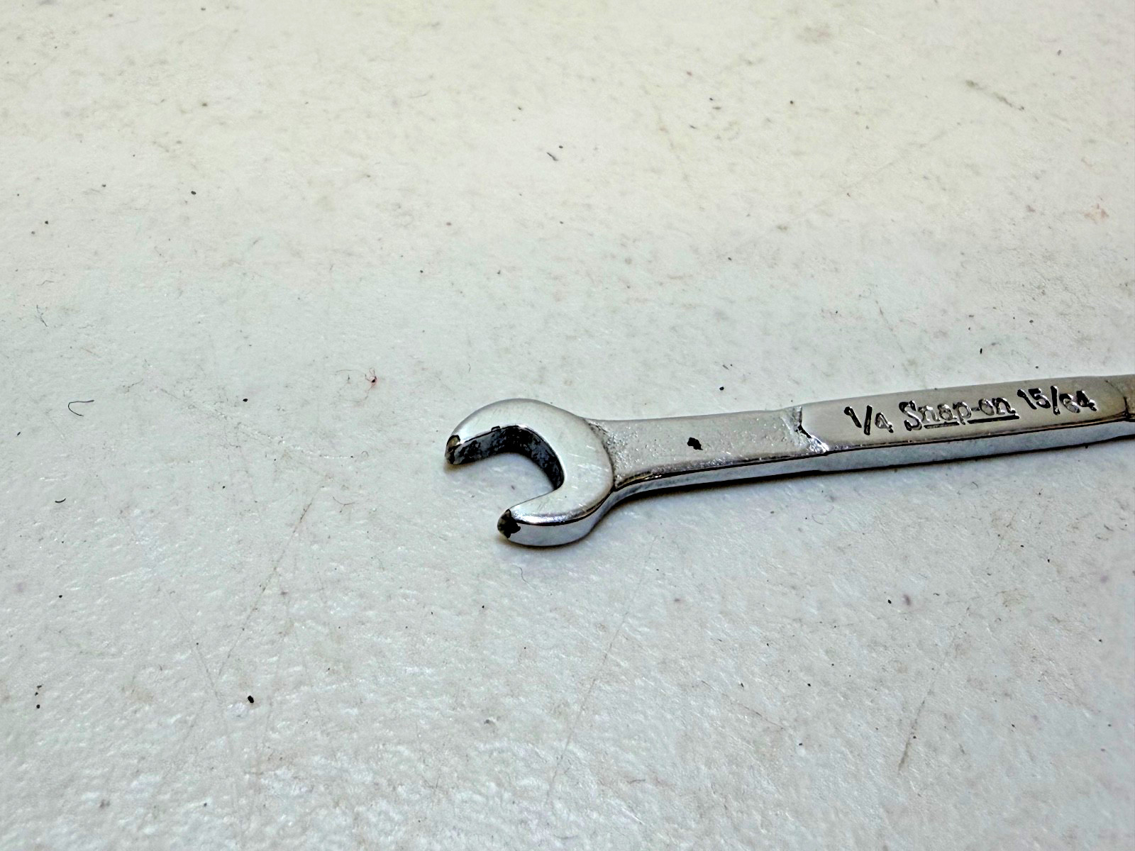 Snap On DS1615 1/4″ & 15/64″ SAE Open End Ignition Wrench Used Free Shipping