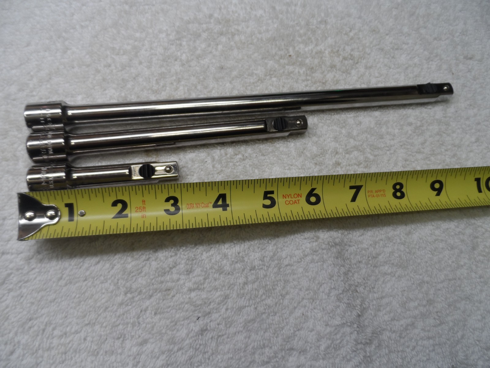 Craftsman 3/8″ Drive Quick Release 3″ 6″ 10″ Extension, NOS USA – 3 pcs