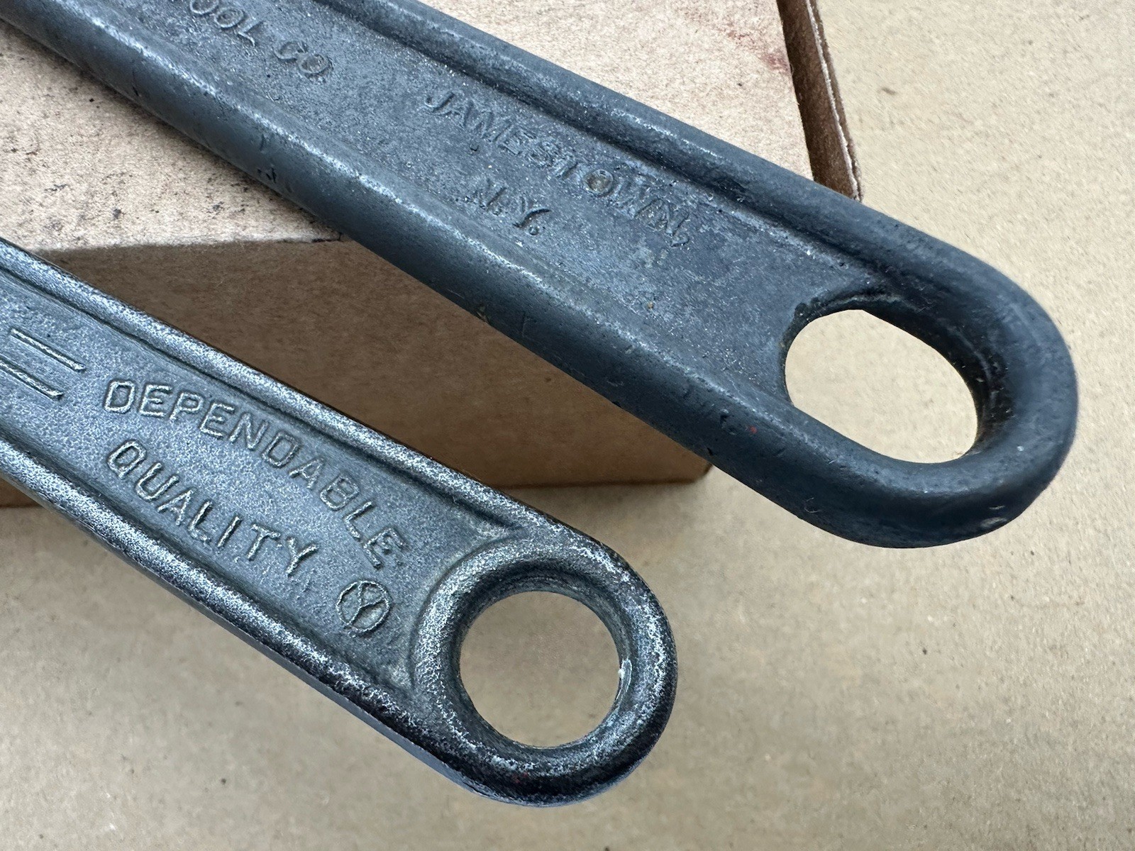 2 Vtg Crescent Tool Co Dunlap 10” 8” Adjustable Wrench Made USA Jamestown *READ*