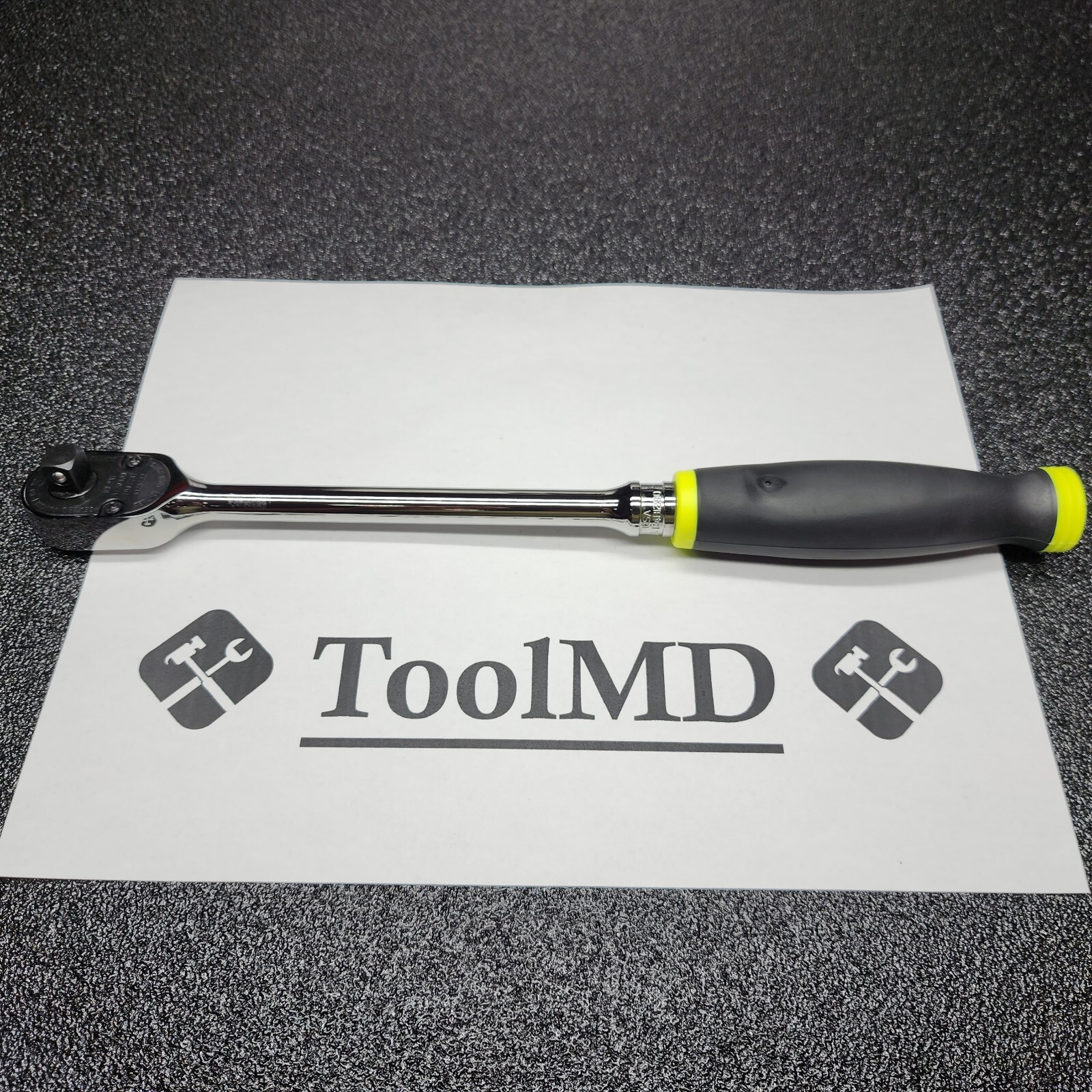Snap-on Tools USA NEW 3/8″ Drive HI VIS Soft Grip LONG Fixed Head Ratchet FHL80