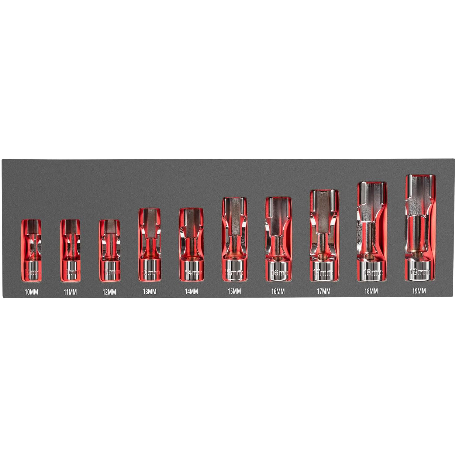 12030 Flare Nut Socket Kit,3/8″ Square Drive Fuel Line Socket Wrench Set 10-19mm