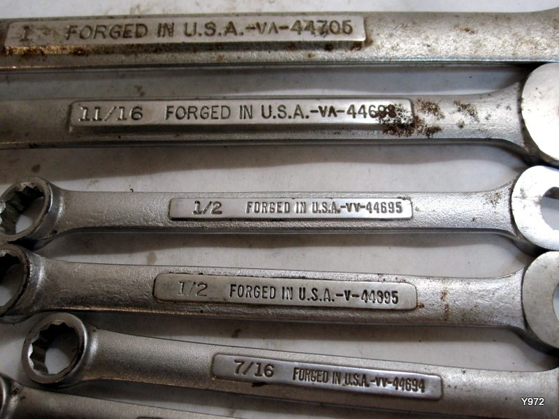 Craftsman set of 7 wrenchs see description