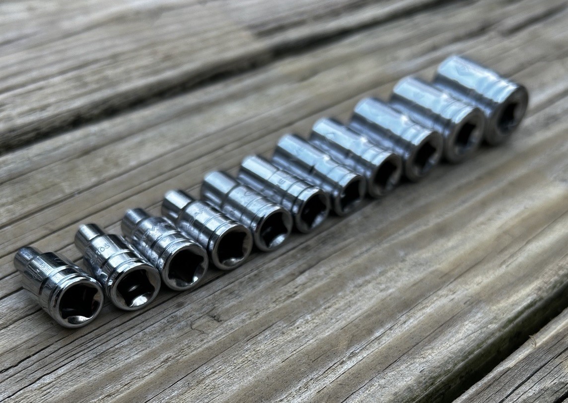 11-Piece SAE Shallow Socket Set,1/4 Drive 6PT, 3/16-9/16 Chrome