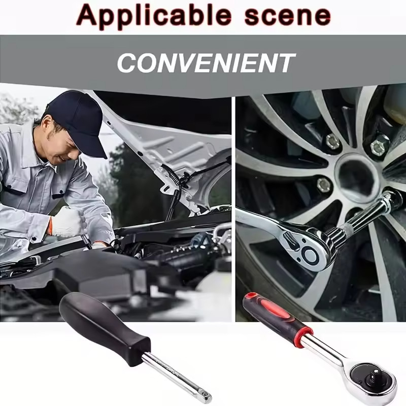 46Pcs 1/4″ Drive Mechanic Tool Kit Auto Repair Socket Set