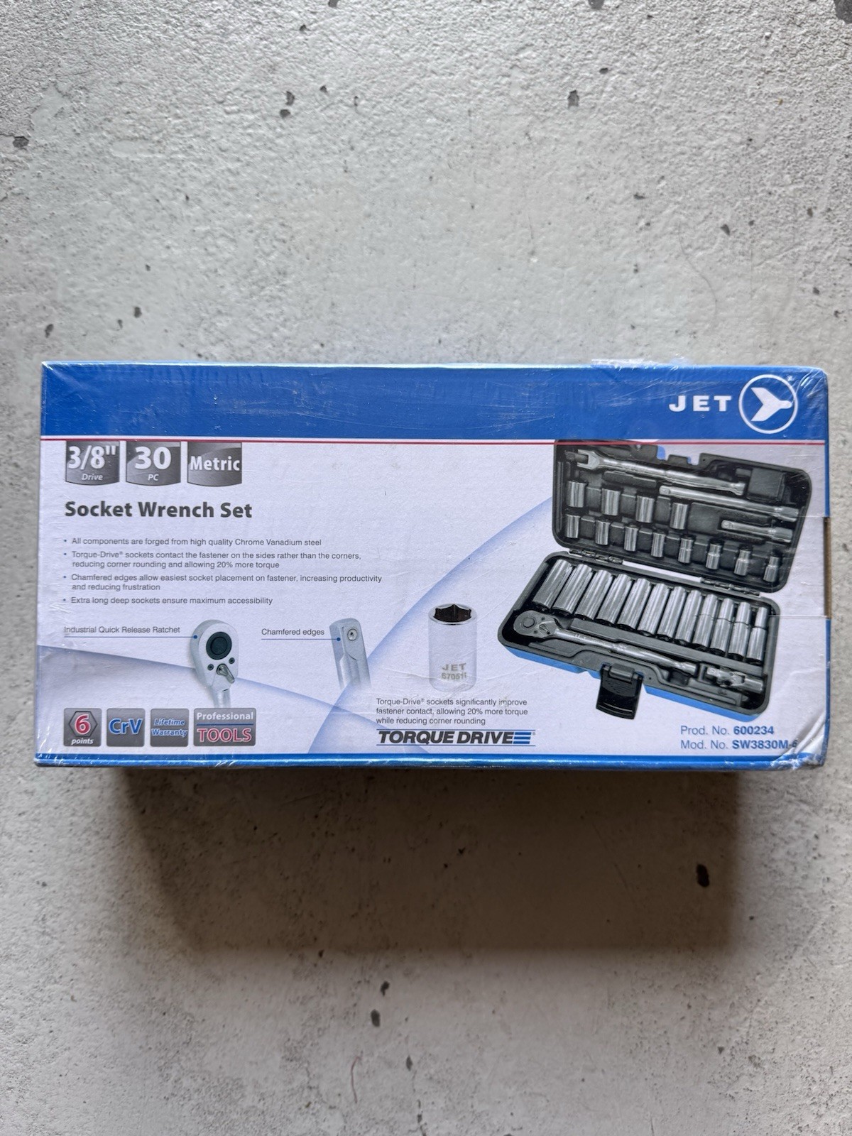 Jet 3/8″ Drive 6 Point Metric Socket Wrench Set 30-Piece