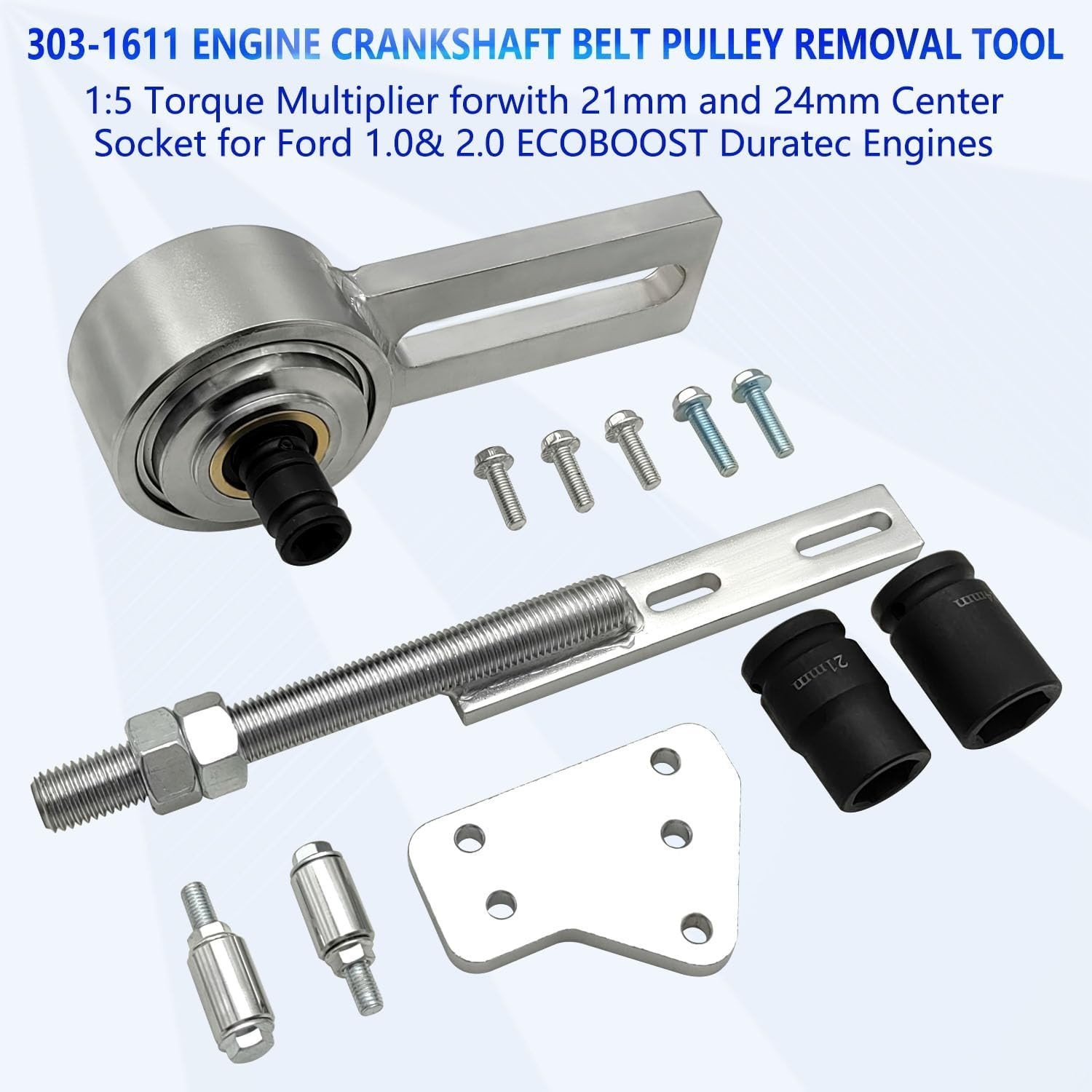 ZKTOOL Engine Crankshaft Belt Pulley Tool for Ford 1.0T ECOBOOST 303-1611