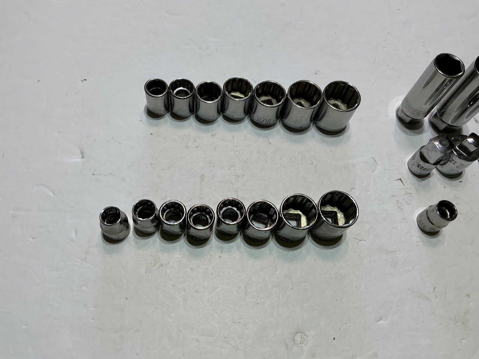 Allen Brand ratchets, sockets, extensions, breaker bar 27 pcs USA all for $50