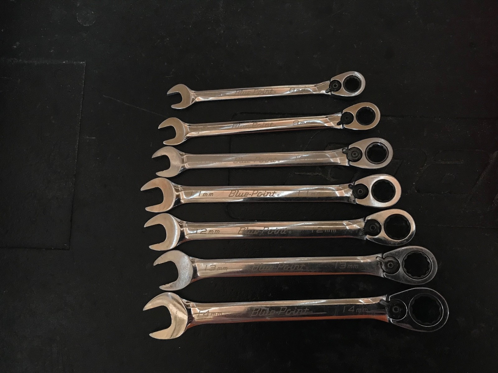 Blue Point BOERM712 Metric Ratcheting Reversible 12pc Wrench Set 8-19mm