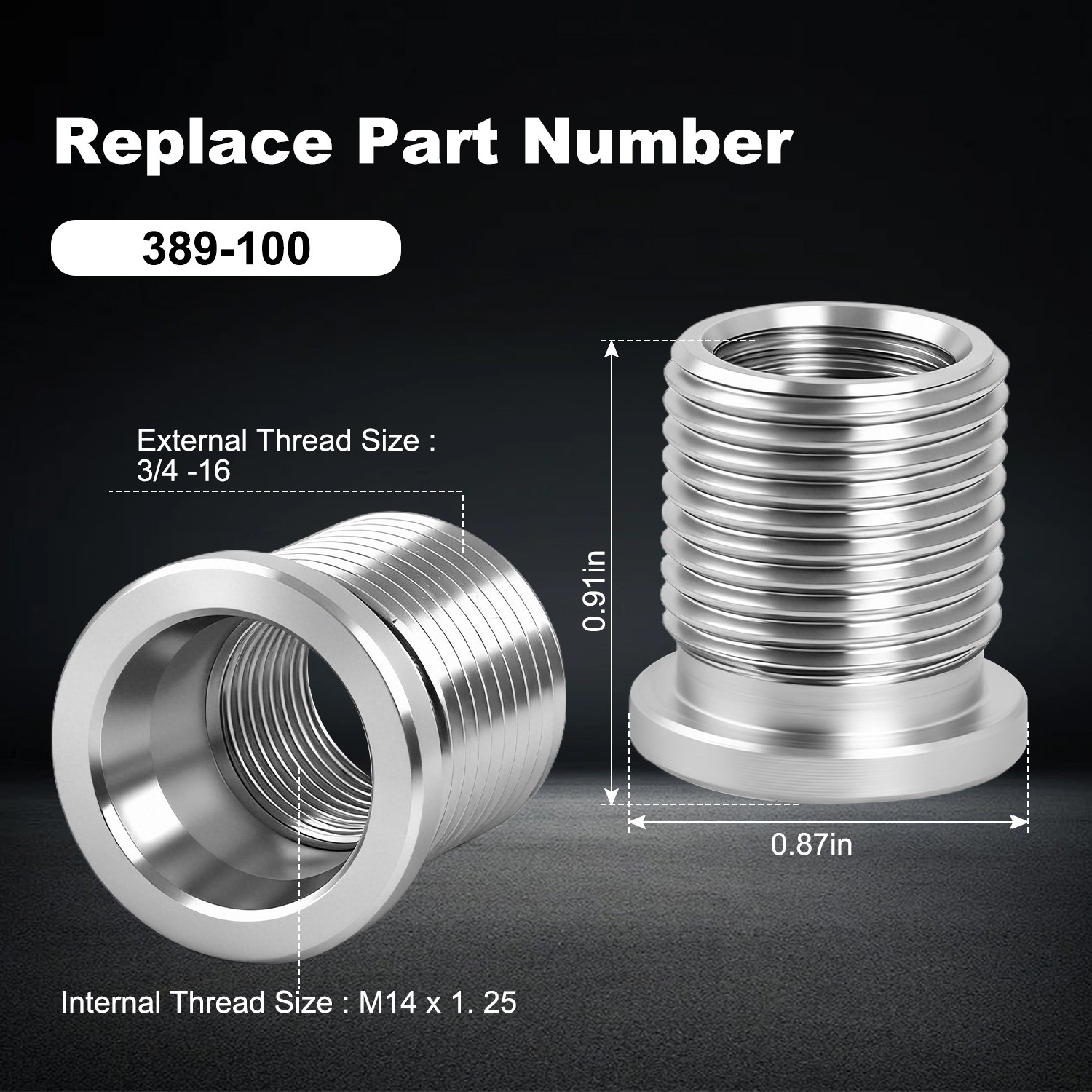 14mm 10x Spark Plug Port Insert for Ford 4. 6L 5. 4L 6. 8 V-10 Triton 389-100
