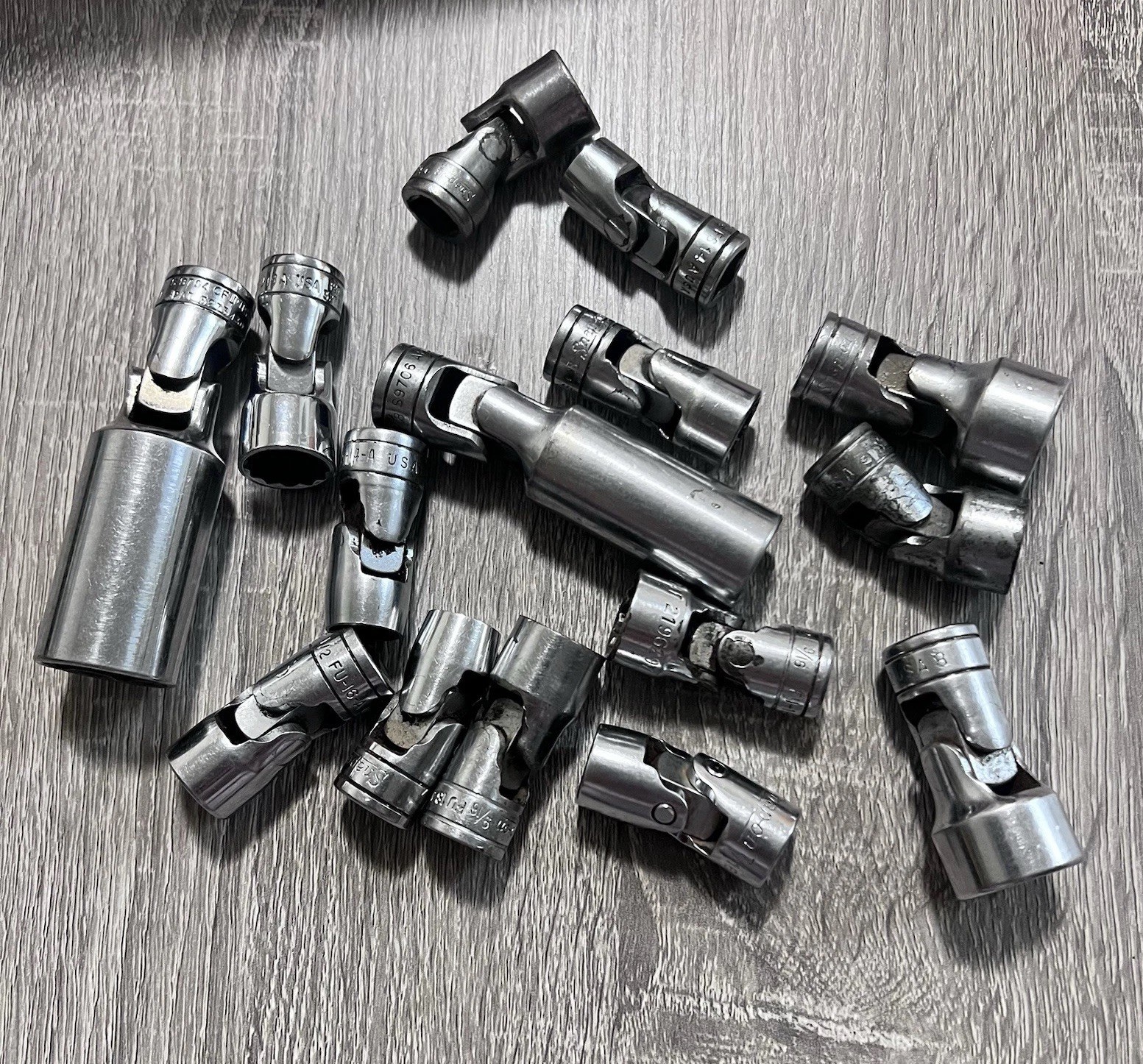 Snap On 3/8” Drive Universal Swivel Socket Lot 15 Pieces
