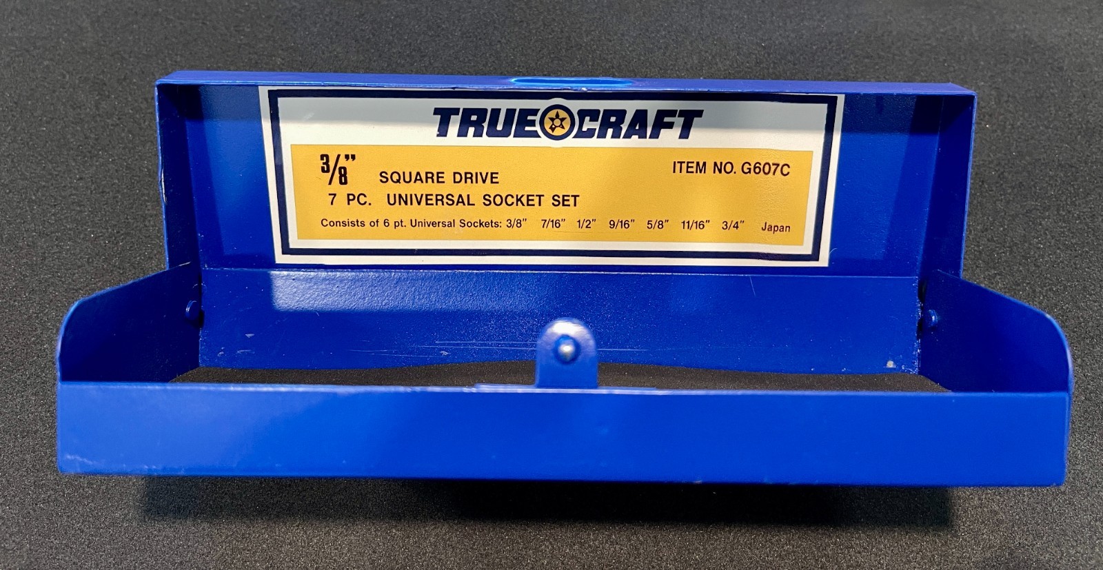 Vintage Truecraft 3/8” Drive 7 Pc Universal Swivel Socket Set – Made in Japan