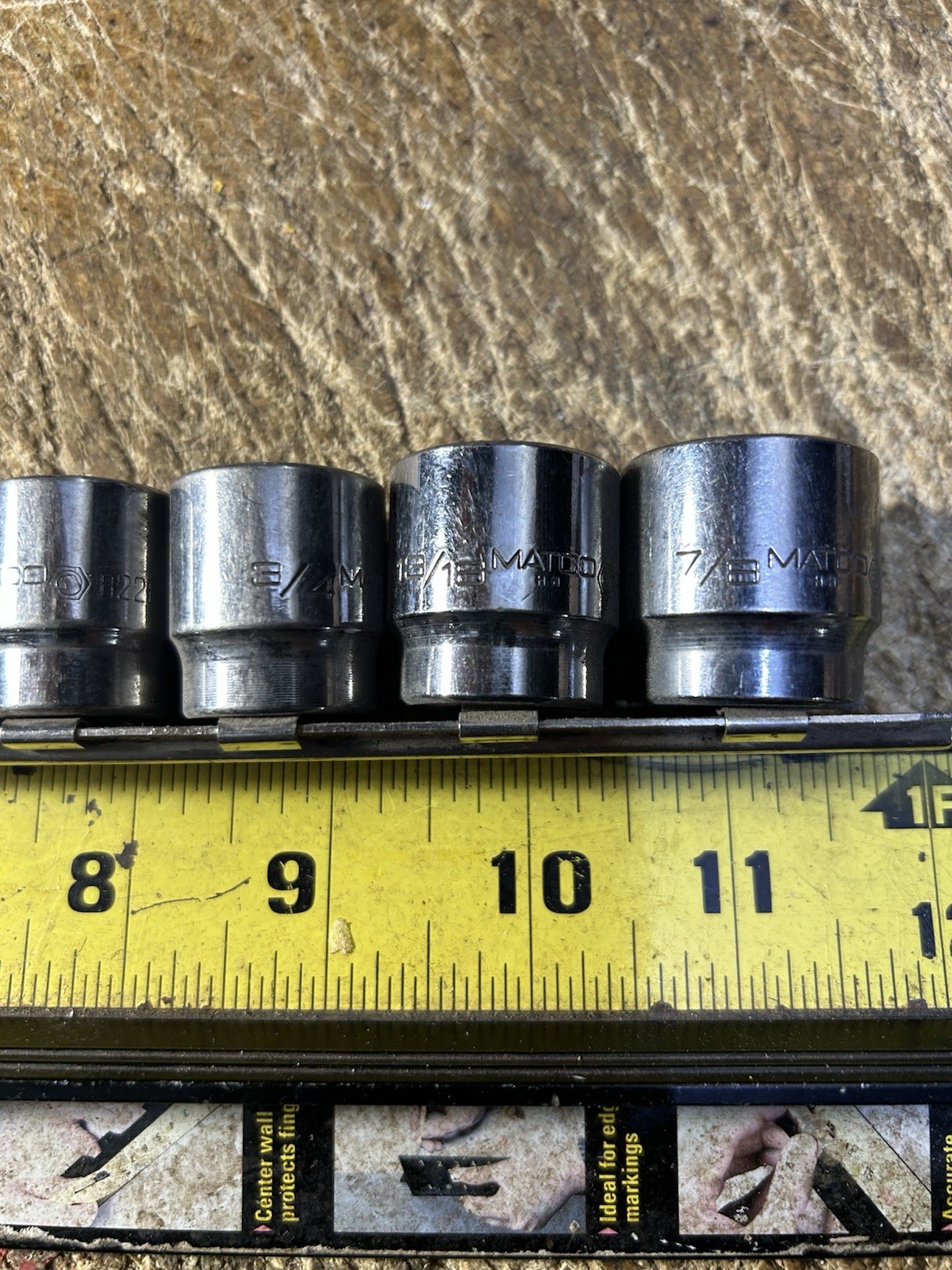 MATCO Tools 9pc 3/8″ Drive SAE Shallow 6 Point Socket Set 3/8 To 7/8”