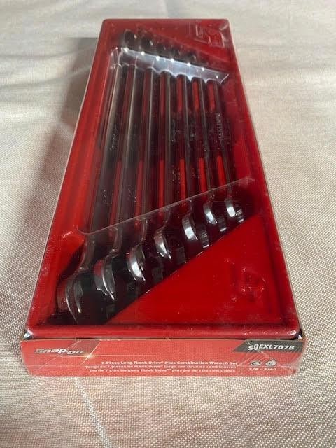 Snap-on SOEXL707B – 7 pc Flank Drive Plus long combination wrench set. SEALED
