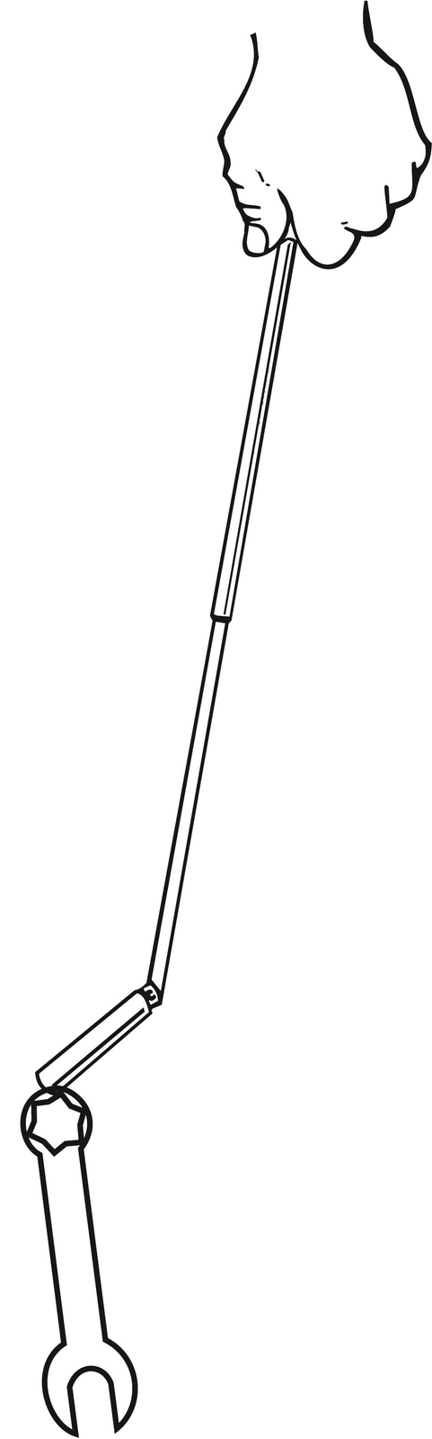 Lisle 31000 370-590mm Magnetic Pick-up Tool Telescopic Portable light weight