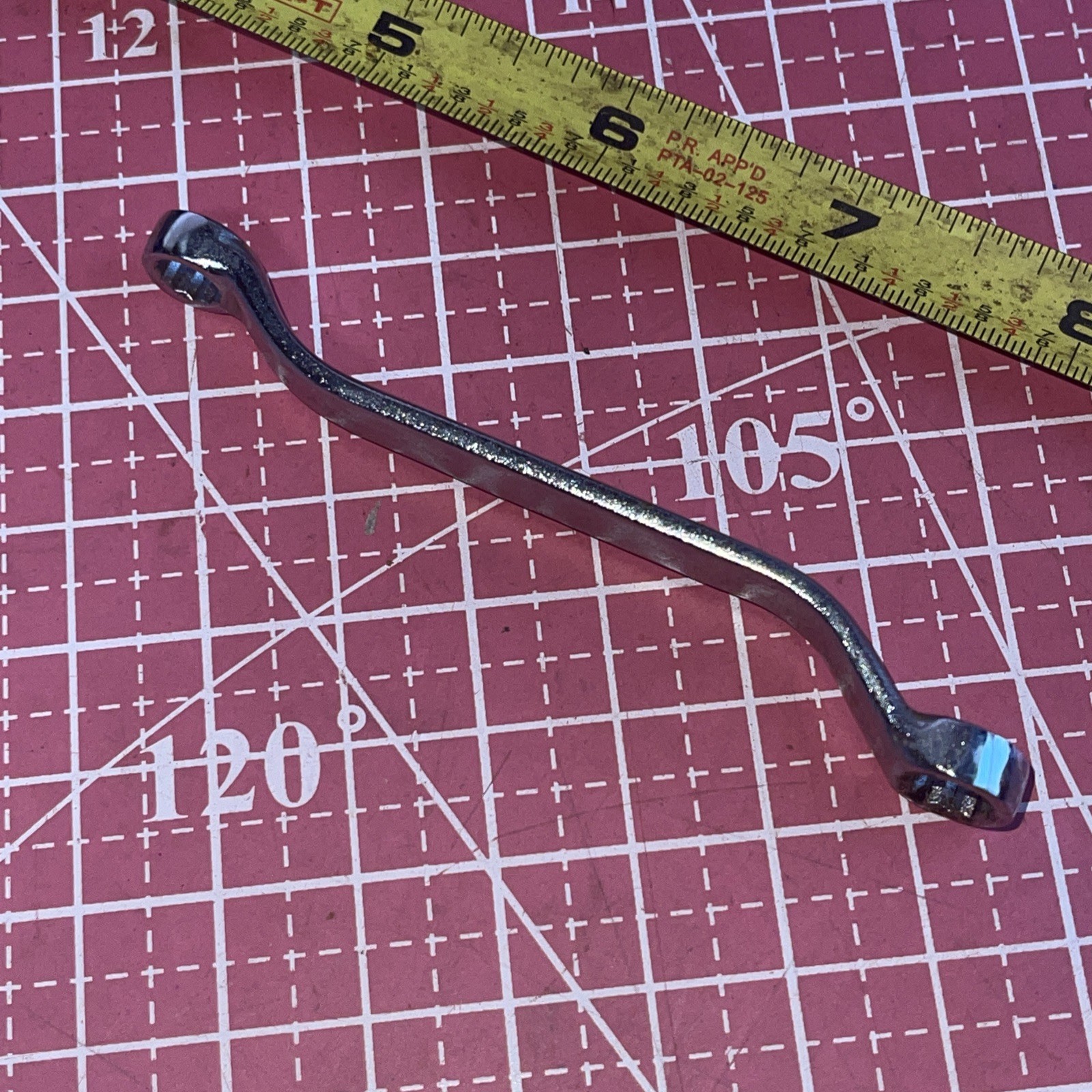 NOS PROAMERICA USA 2308 1/4 X 9/32 In SAE Stubby Offset 12 Point Box End Wrench
