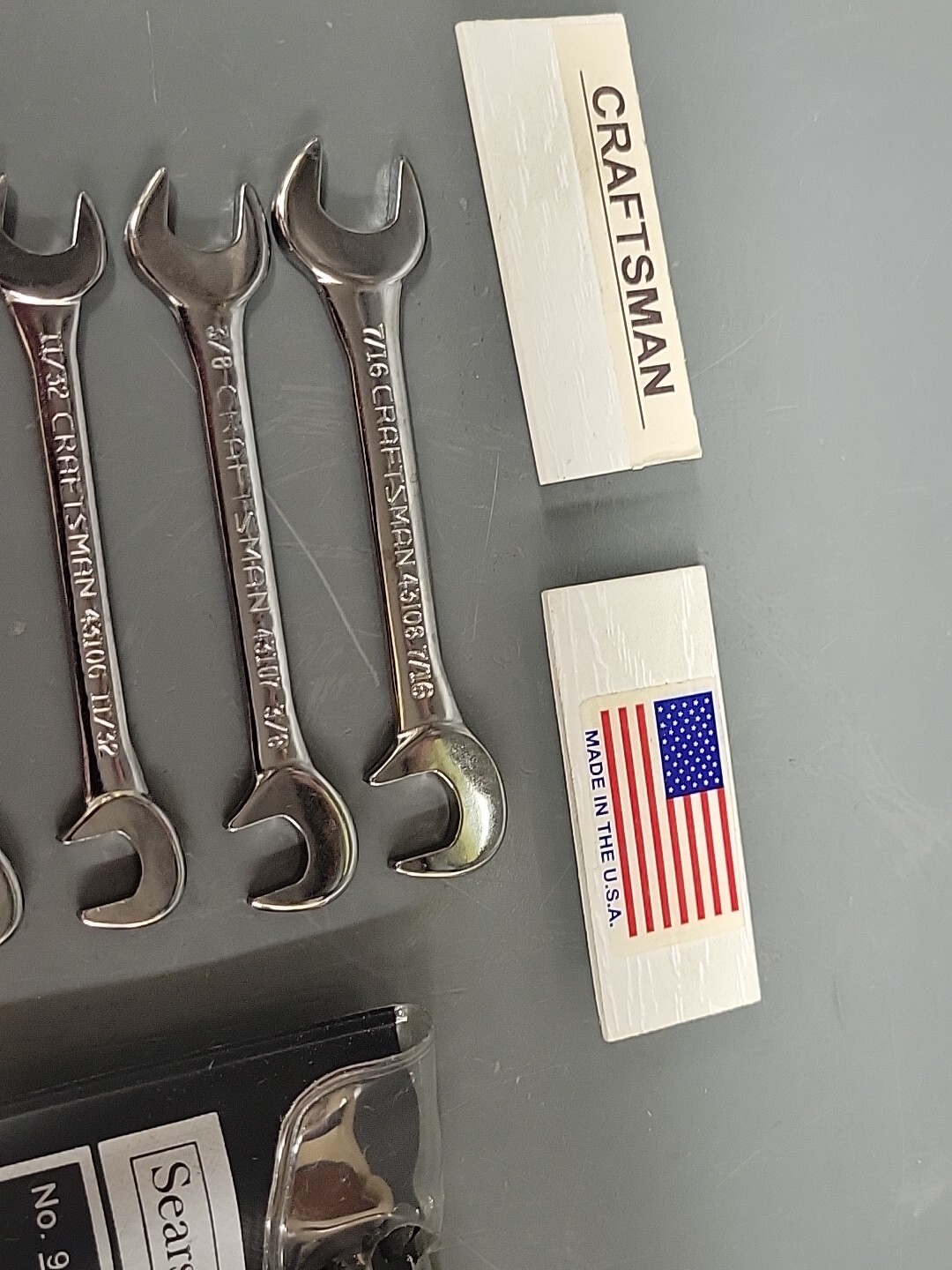 Sears Craftsman 8-Pc Open End Ignition Wrench Set 4306 New Old Stock USA