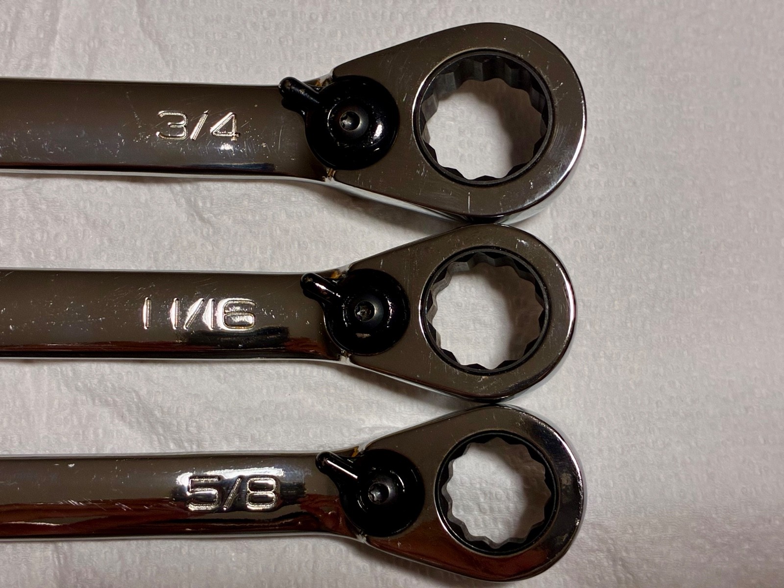 Snap-on SOEXR Gear Ratcheting Wrench Set 6pc 3/8″-3/4″ SAE USA Near New