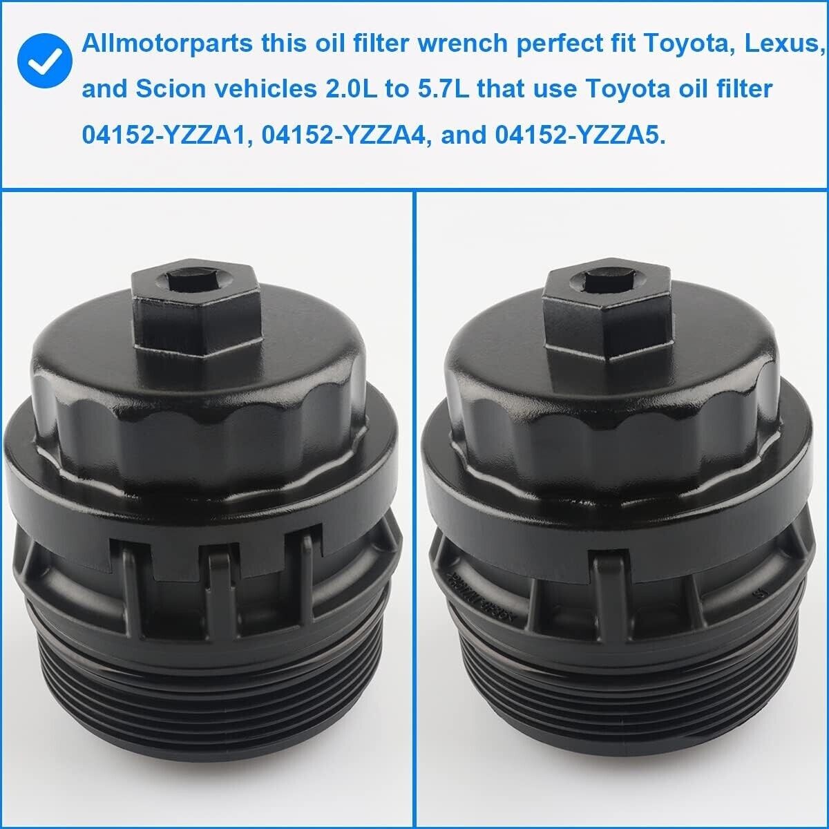 64MM 14 Flutes Oil Filter Cap Wrench Remover Tool for Toyota & Lexus 2.5L-5.7L