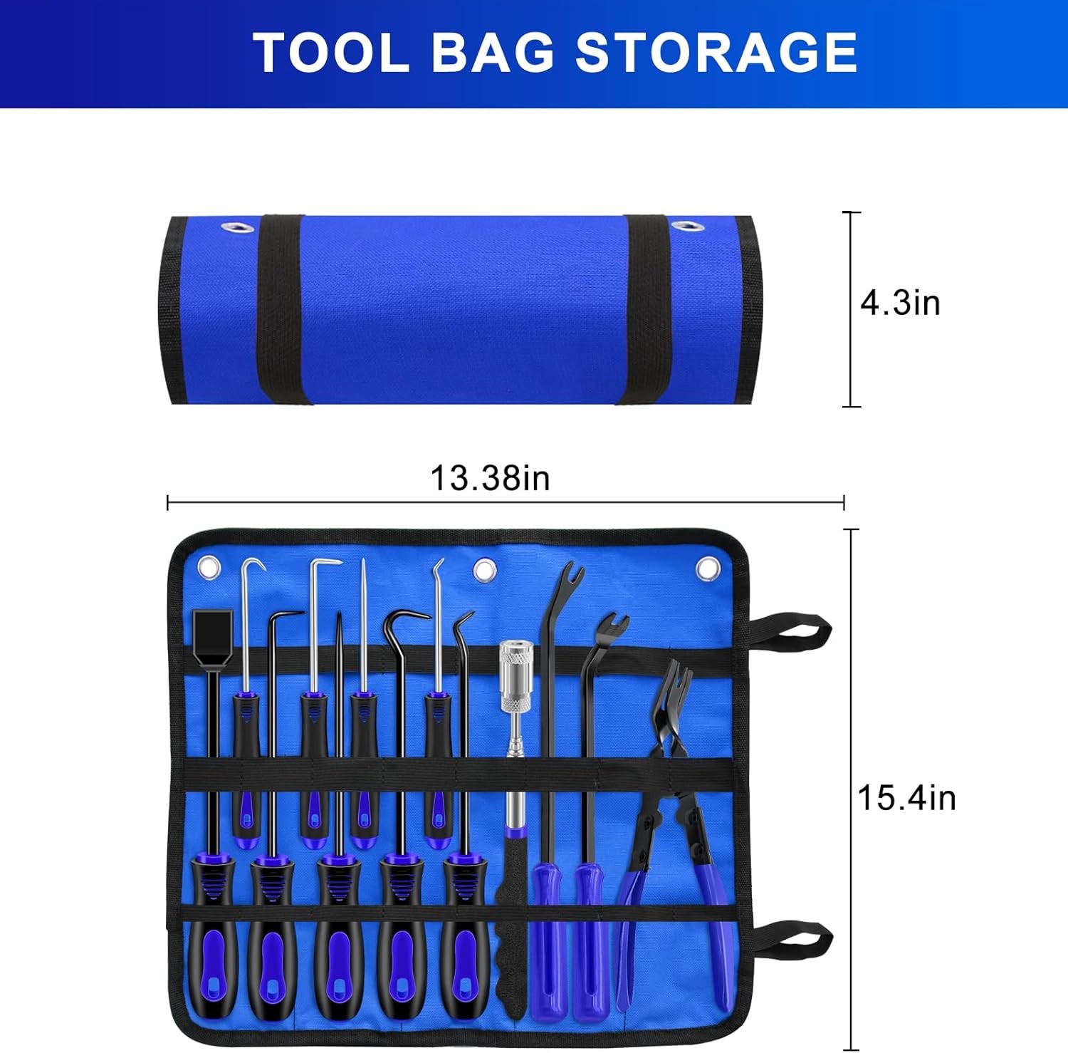 13 Pcs Precision Hook and Pick Tool Set with Clip Removal Plier Rivets Puller