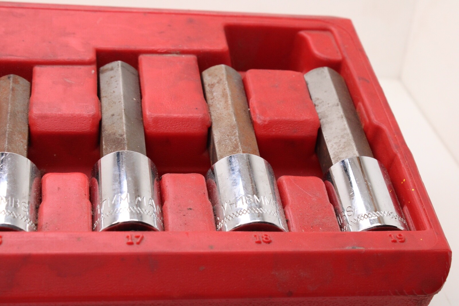 Mac Tools SVHM10P 1/2″ Drive 6mm-19mm 10 Piece Metric Chrome Hex Driver Set USA