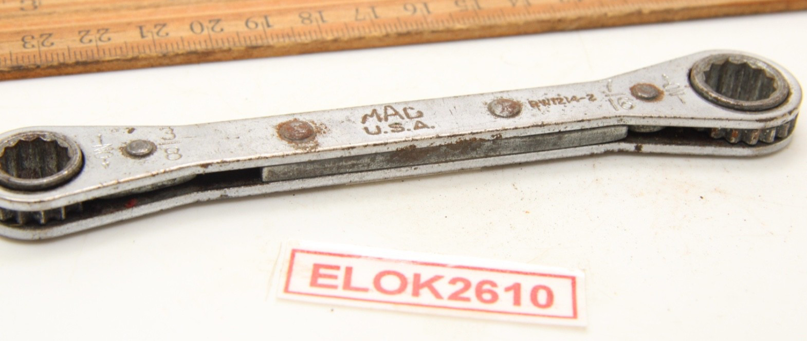 Mac Tools RWT214-2 7/16″ x 3/8” 12 Point SAE Ratcheting Box Wrench USA