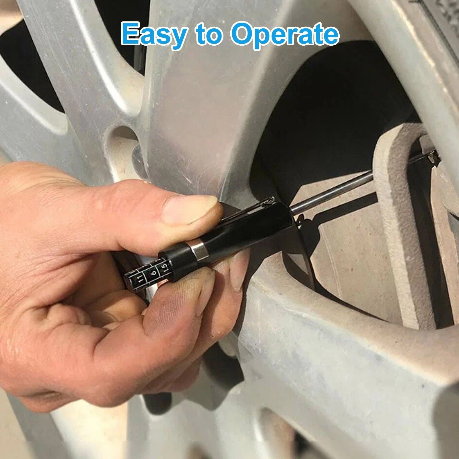 Brake Pad Thickness Gauge with Visual Scale Tool for Vehicle Brake Maintenance