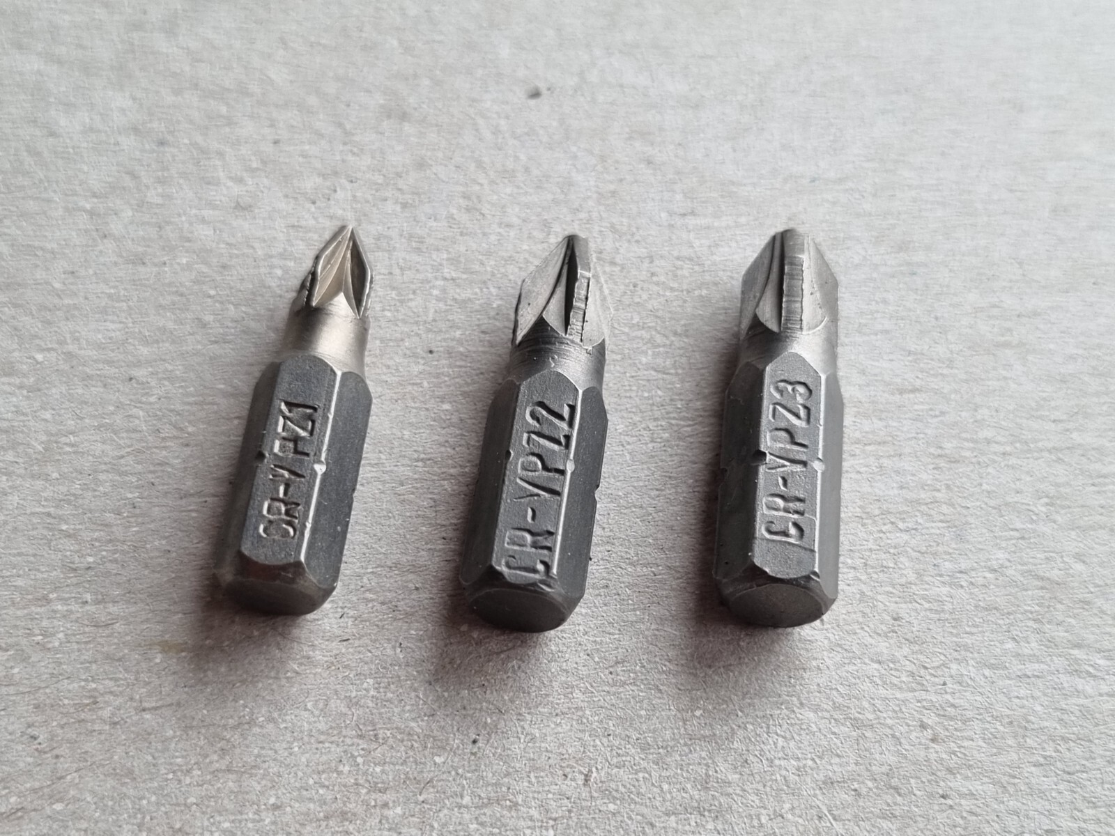 Pack of 3 – PH1 PH2 PH3 Hex Screwdriver Bits – Socket Hex Drive 25mm Long Bit