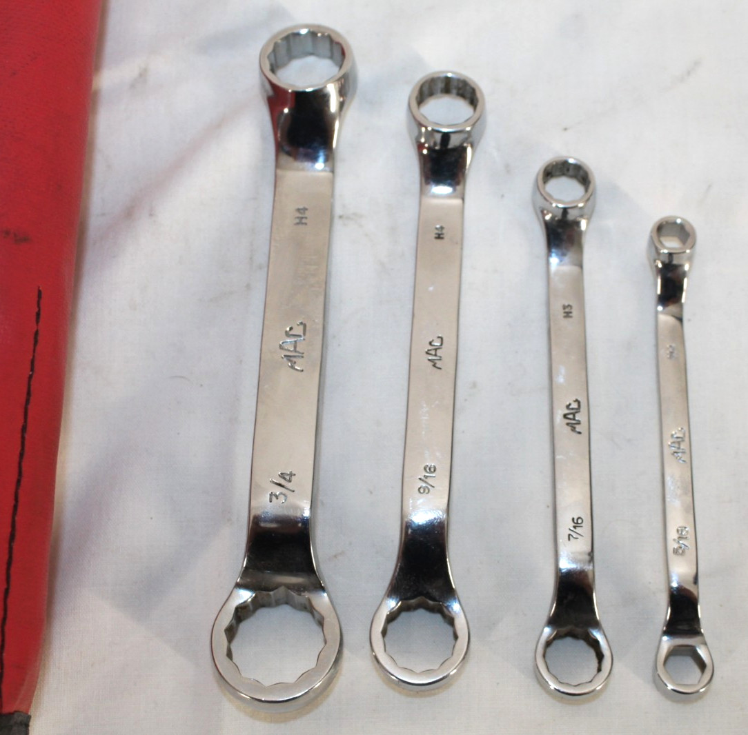 MAC Tools SAE Offset 12 point Box End Wrench Set w/ Pouch, 1/4″ thru 3/4″