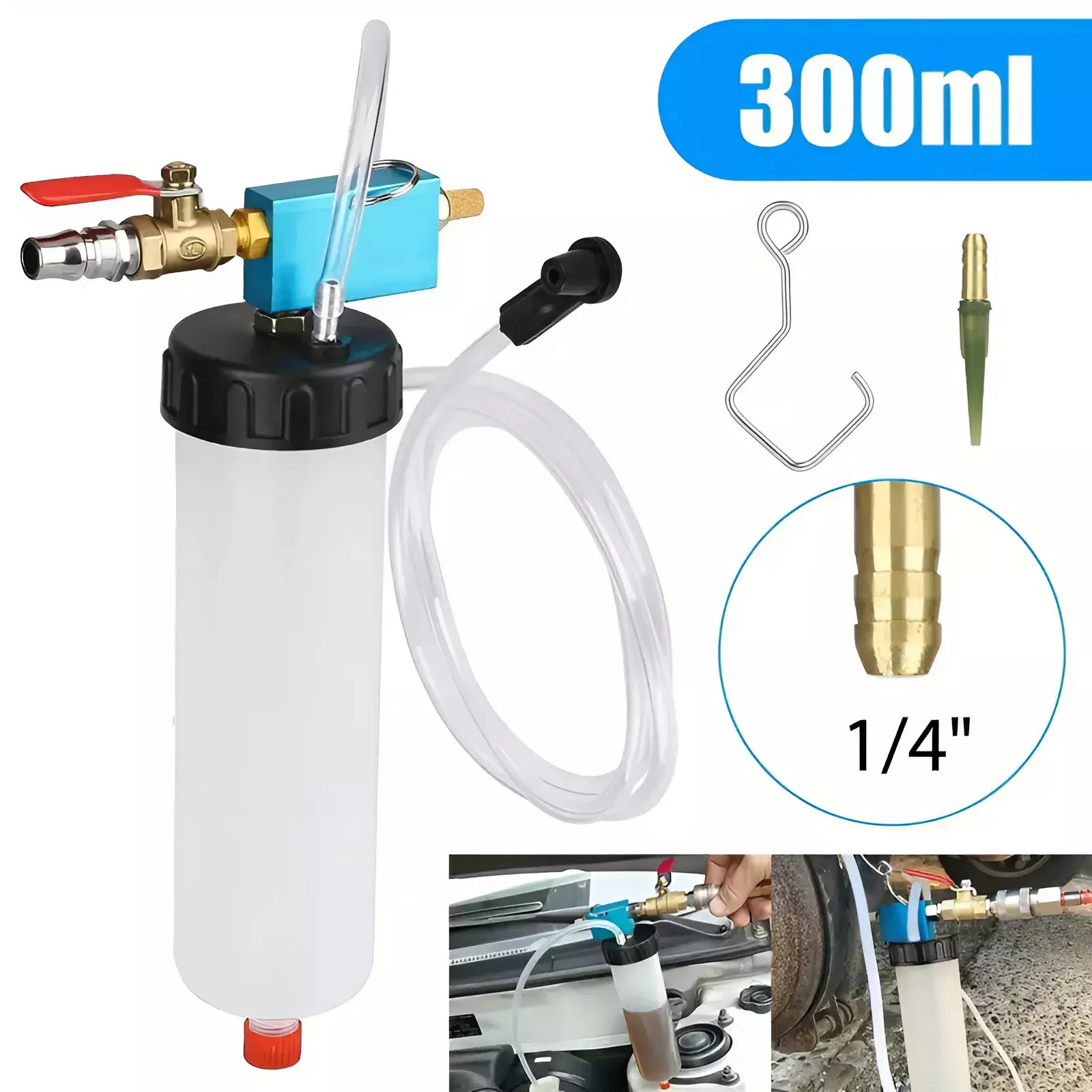 Brake and Clutch Fluid Drained Bleeder Tool Equipment Kit for Car Motorcycle Suv