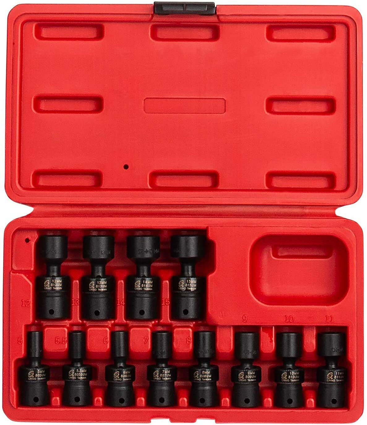 Sunex 1814 12 Piece 1/4″ Drive Universal Swivel Socket Set 5-15MM Brand New!