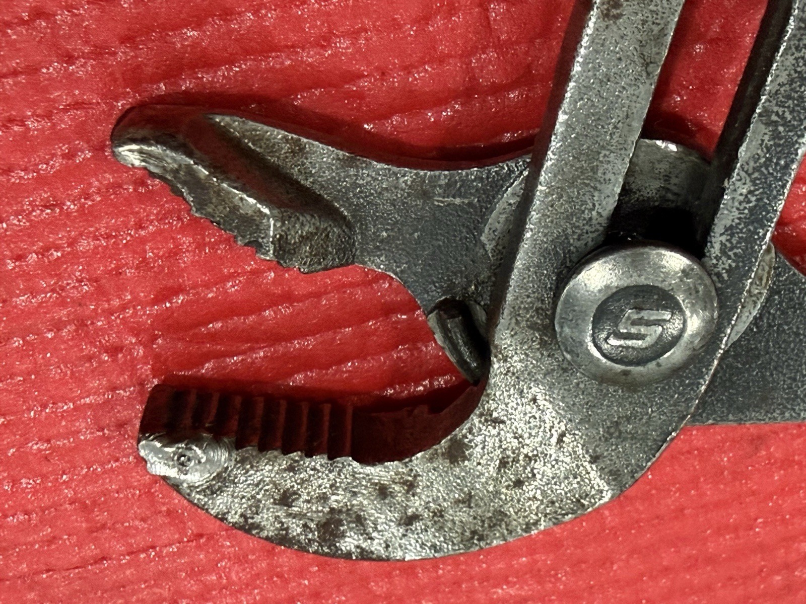 Snap-on Tools 10” Adjustable Interlocking Channel Pliers Red Grip 910P, USA Made