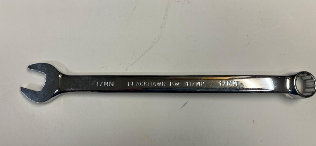 BlackHawk 17MM Full Polish 12 Point Combination Wrench BW-1117MP USA MADE