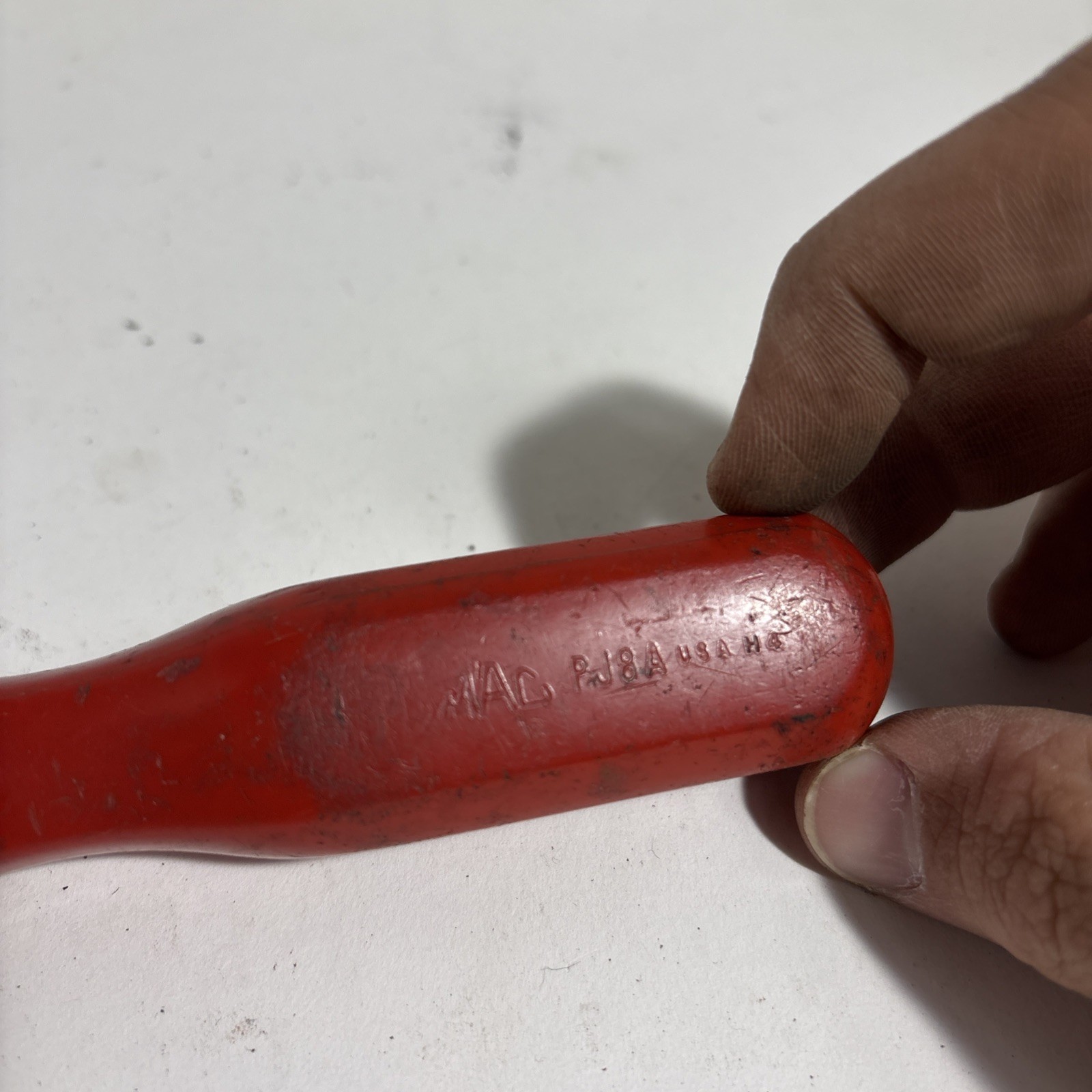 Mac Tools PJ8AR Flat Slotted Screwdriver Square Shank Hard Red Handle – USA