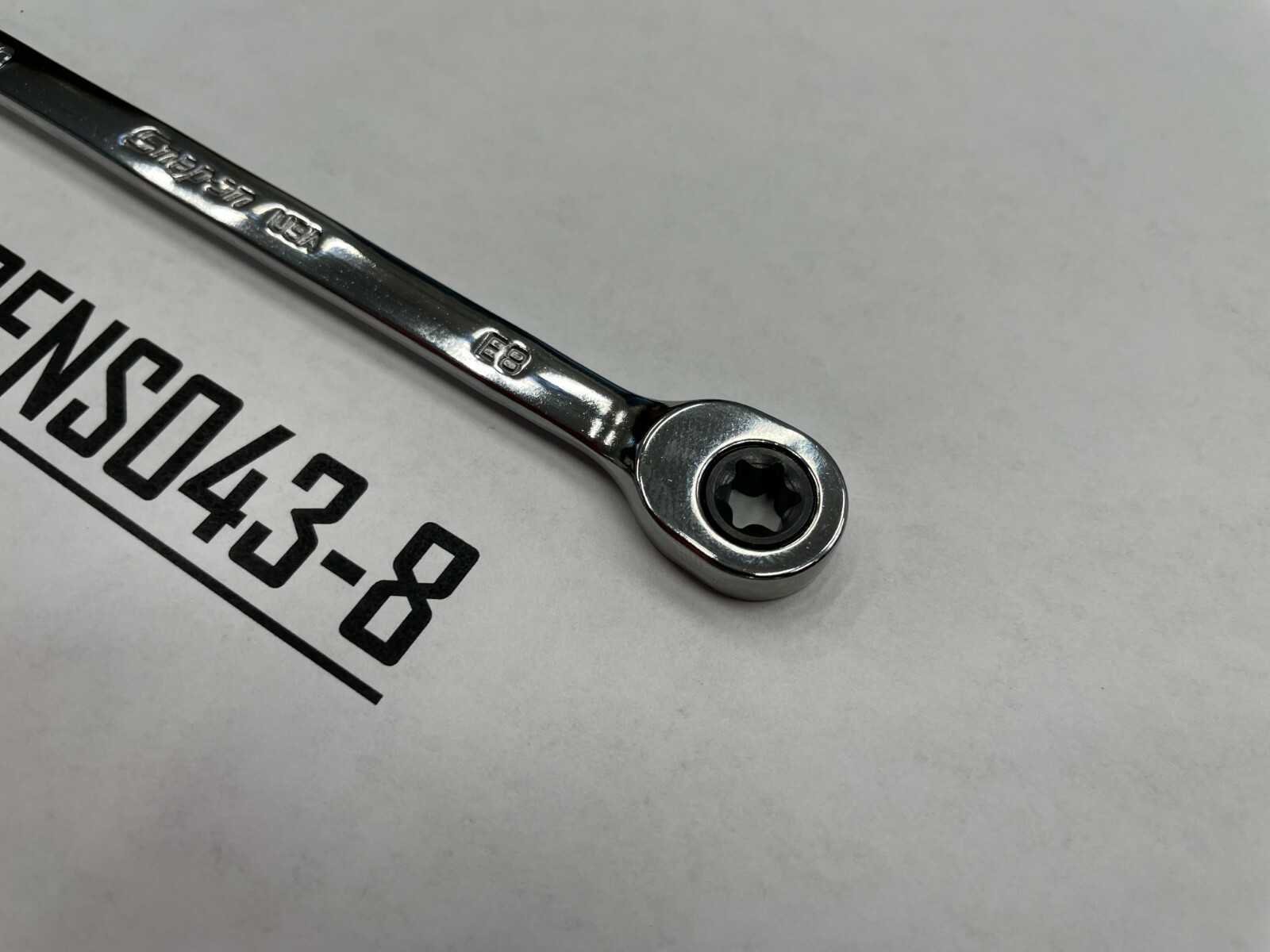 Snap-on Tools USA Inverted E8 Torx Non-Reversible Ratcheting Box Wrench XDRE08
