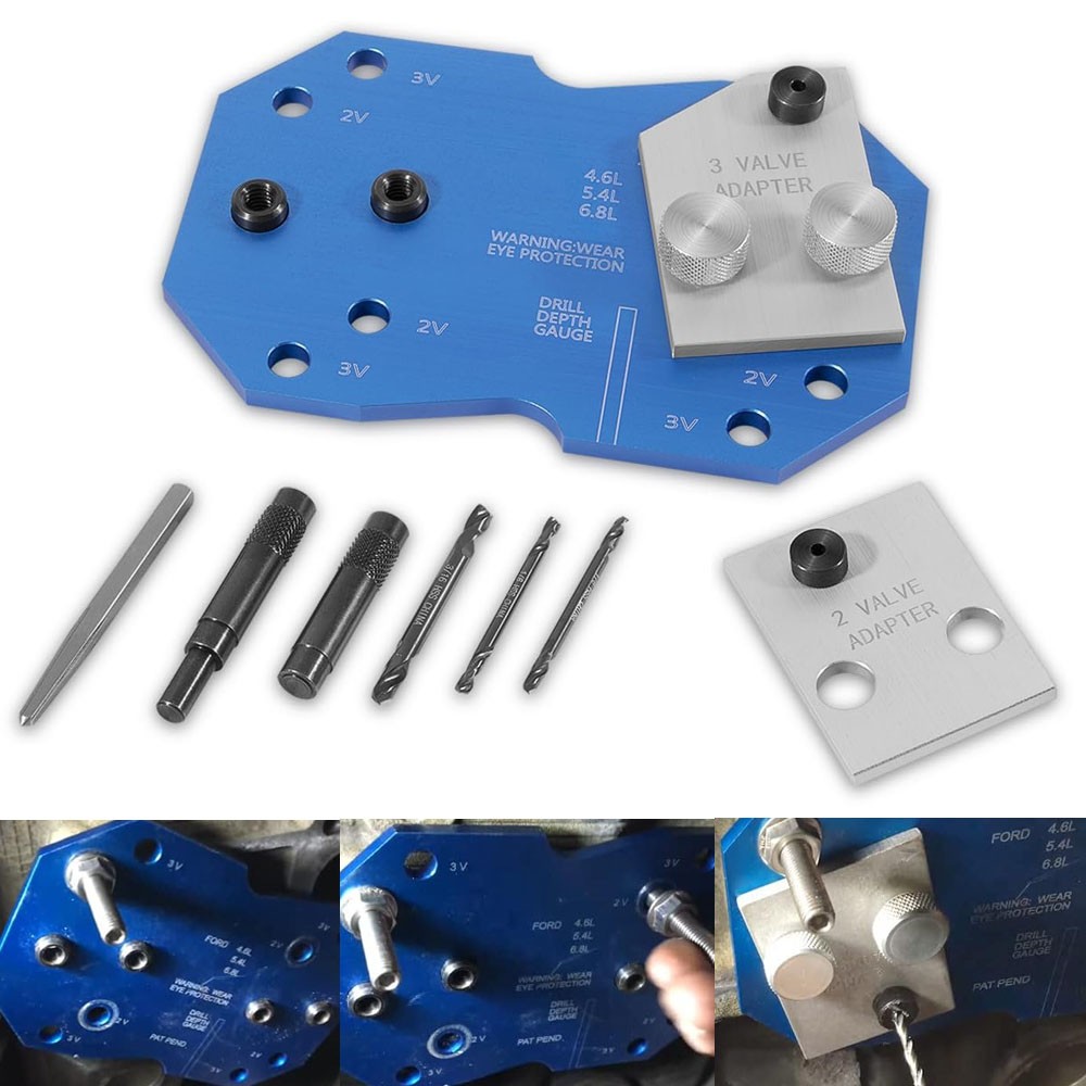 68500 Manifold Drill Template for Ford 2V & 3V 4.6L 5.4L 6.8L V10 Exhaust Tool