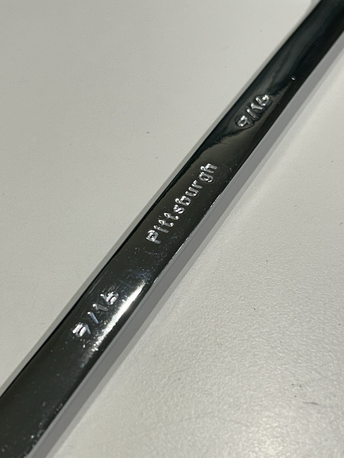 Pittsburgh New 9/16” Long Handle Chrome Combo Wrench 12pt