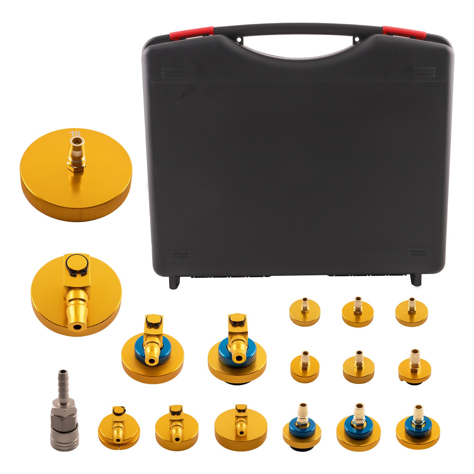 17Pcs Brake Master Cylinder Bleeder Adaptors Set Brake Fluid Bleeder Adapter Kit