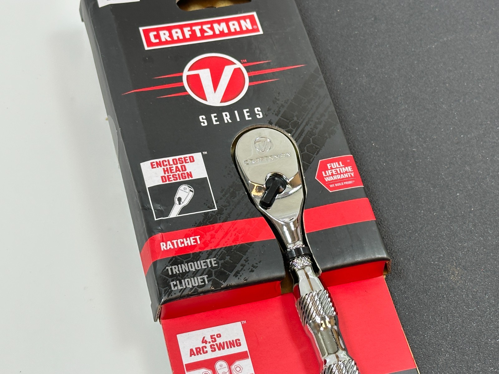 NEW Craftsman V-Series CMMT86301V Stubby 1/4” Drive Chrome Ratchet