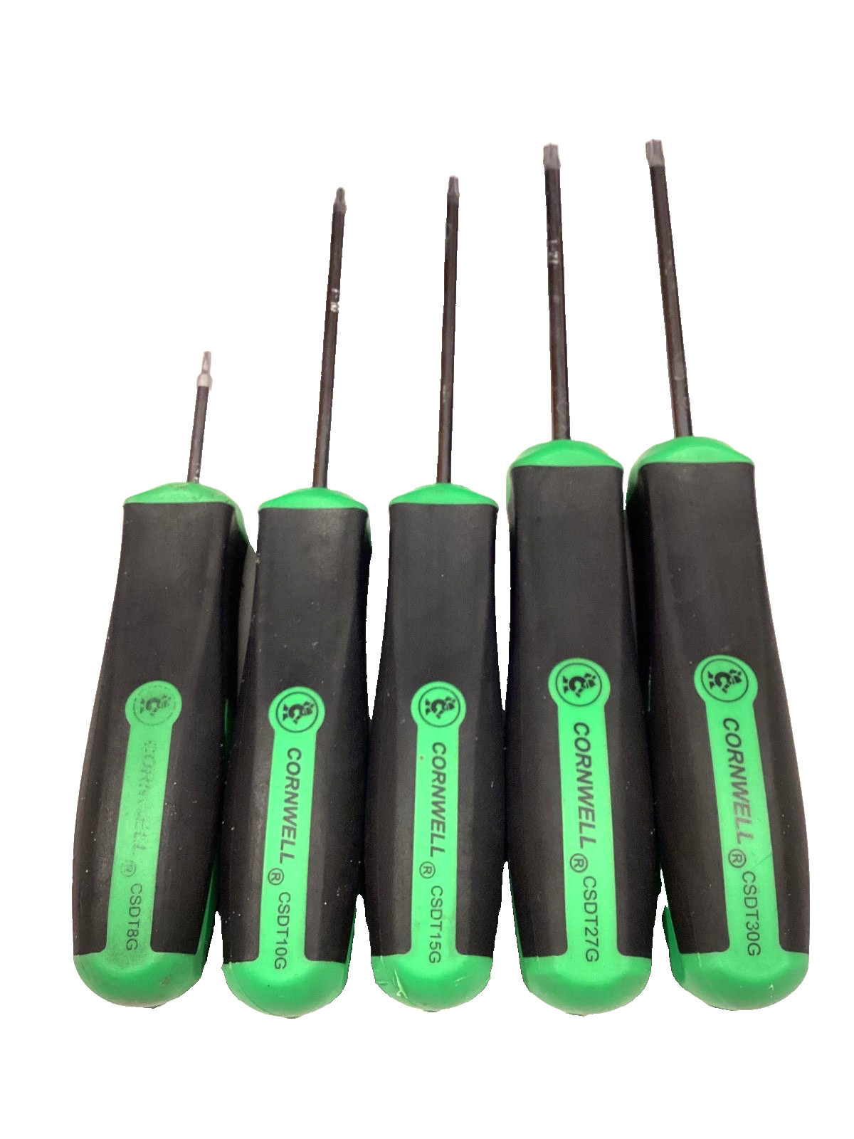 Cornwell Tools 5 Piece GREEN Handle Torx Screwdriver Set T8 To T30 NICE