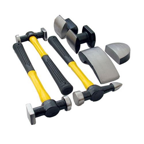7PC CAR DENT REMOVAL BODY REPAIR PANEL BEATING FIBREGLASS HAMMERS TOOL KIT
