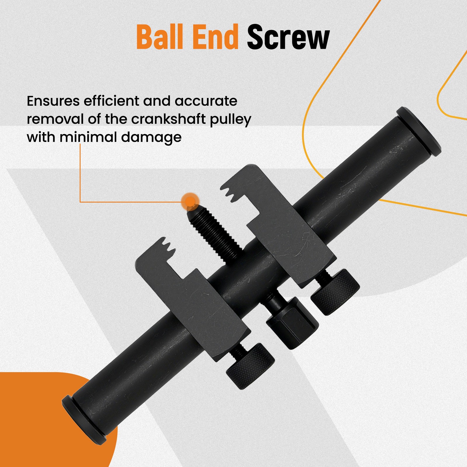 35mm -165mm Universal Puller For Ribbed Drive Pulley Crankshaft Tools Remover